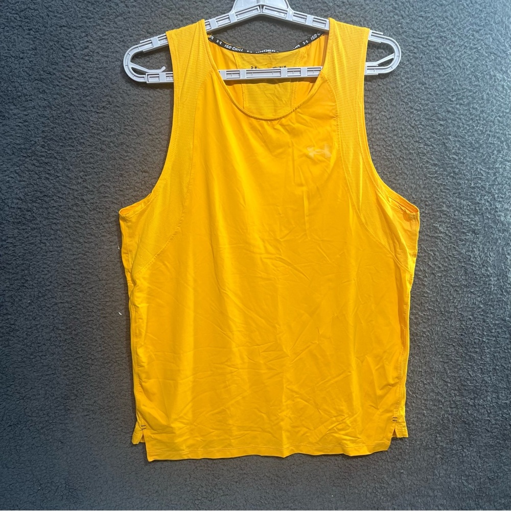 Under Armour Yellow HeatGear Top Workout Gym Tank top Size‎ M